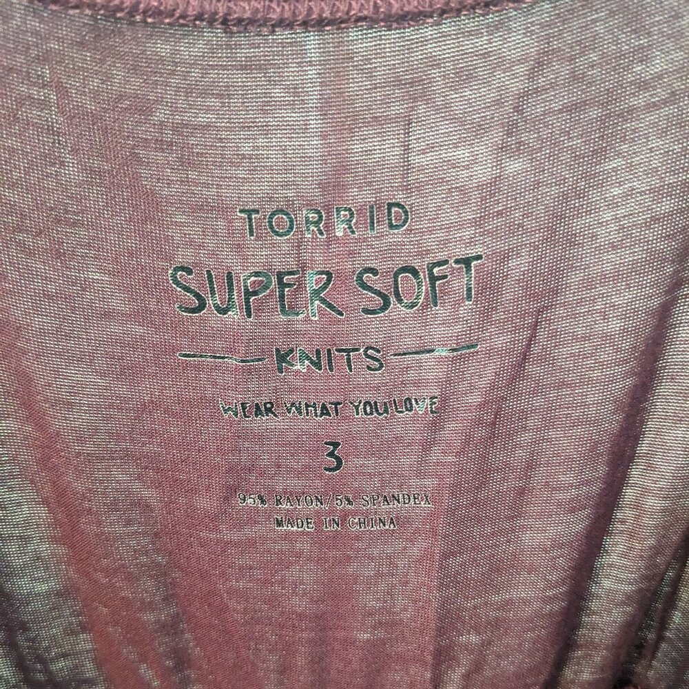 Torrid Super Soft Knit Dress Size 3 in Burgundy